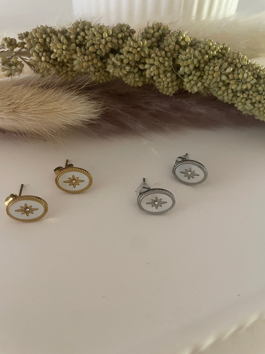 Pendientes talismán ovalados