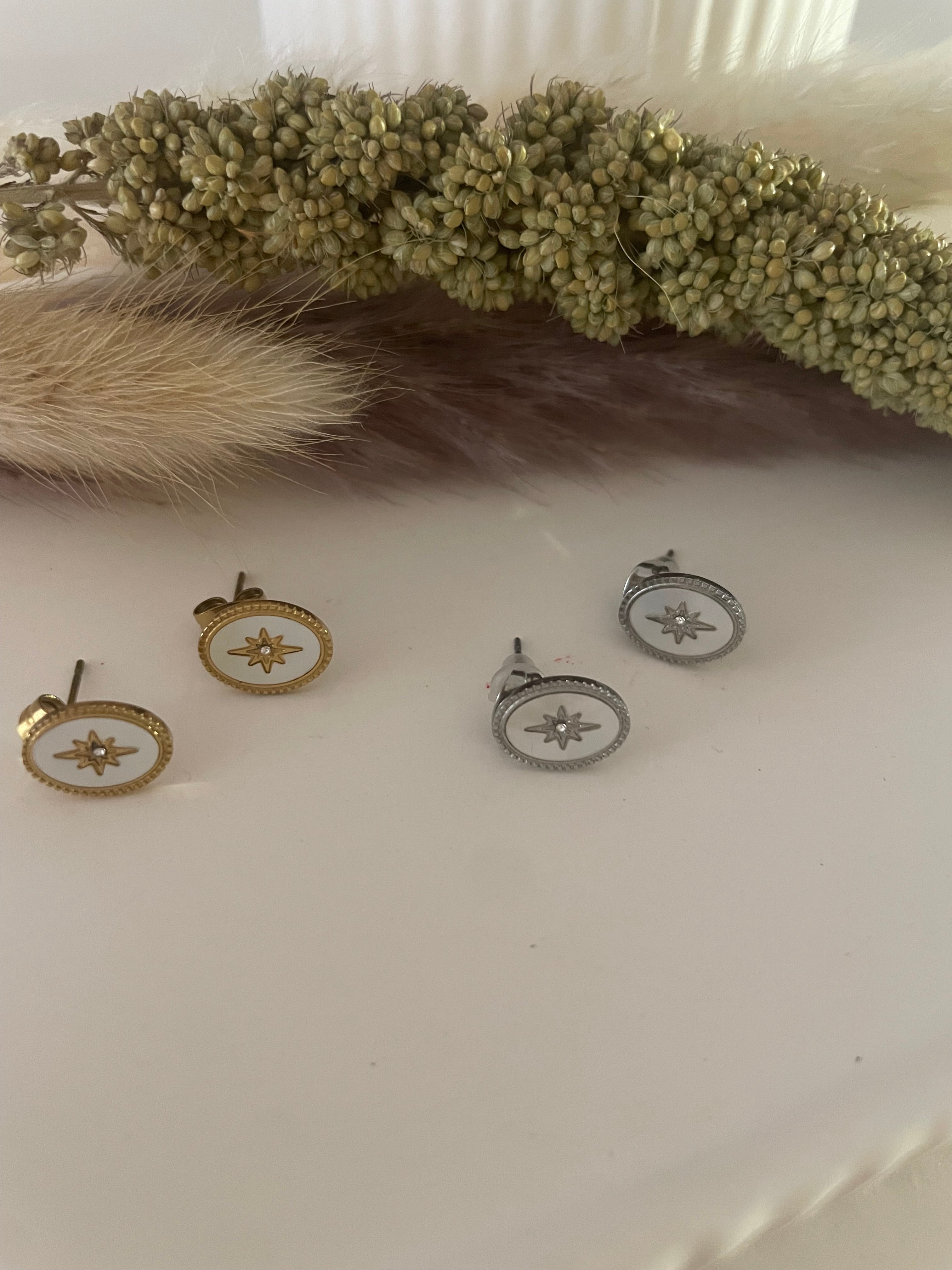 Pendientes talismán ovalados