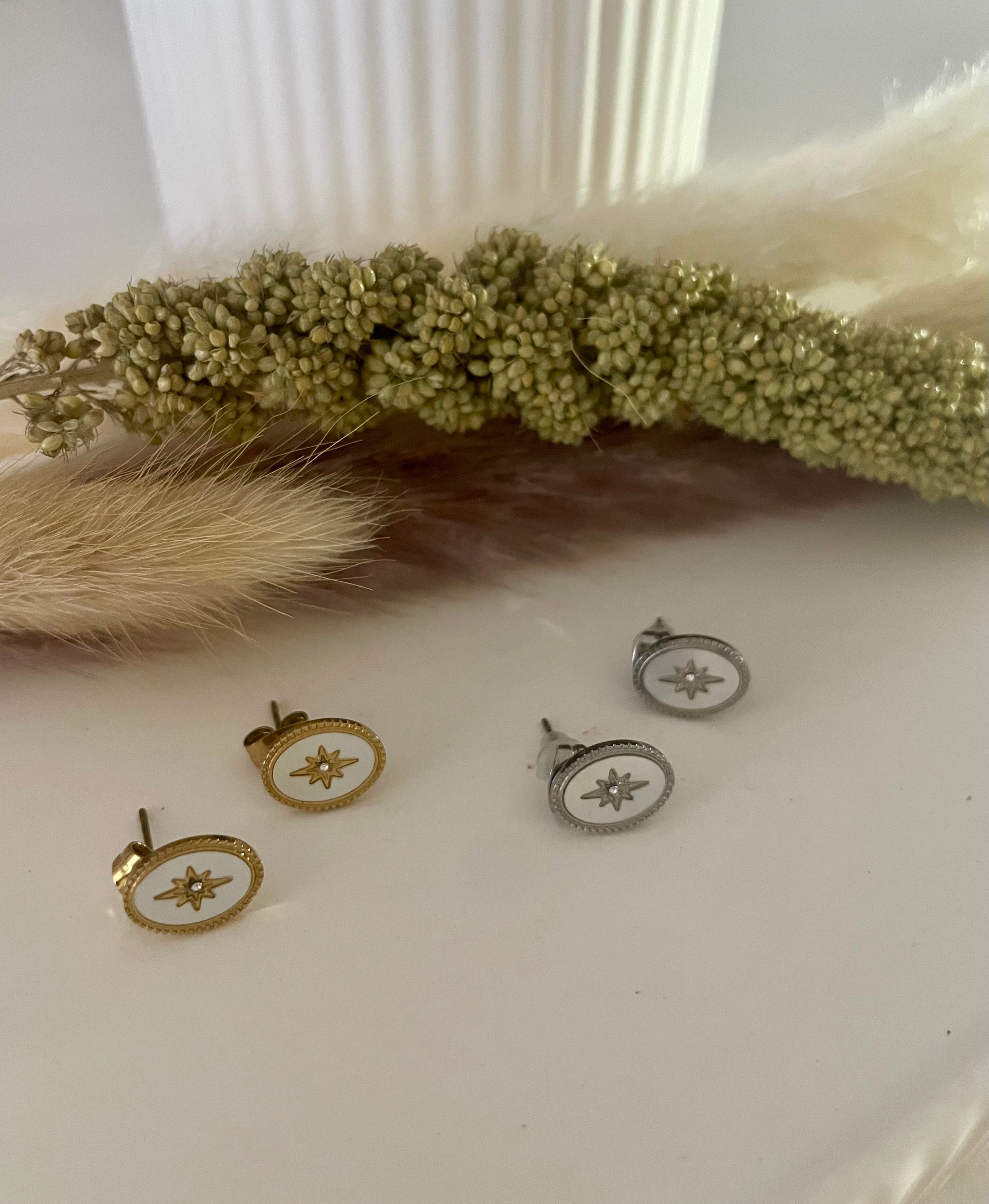 Pendientes talismán ovalados