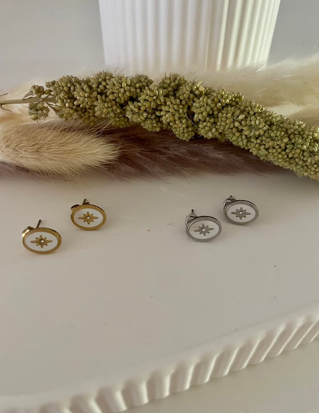 Pendientes talismán ovalados