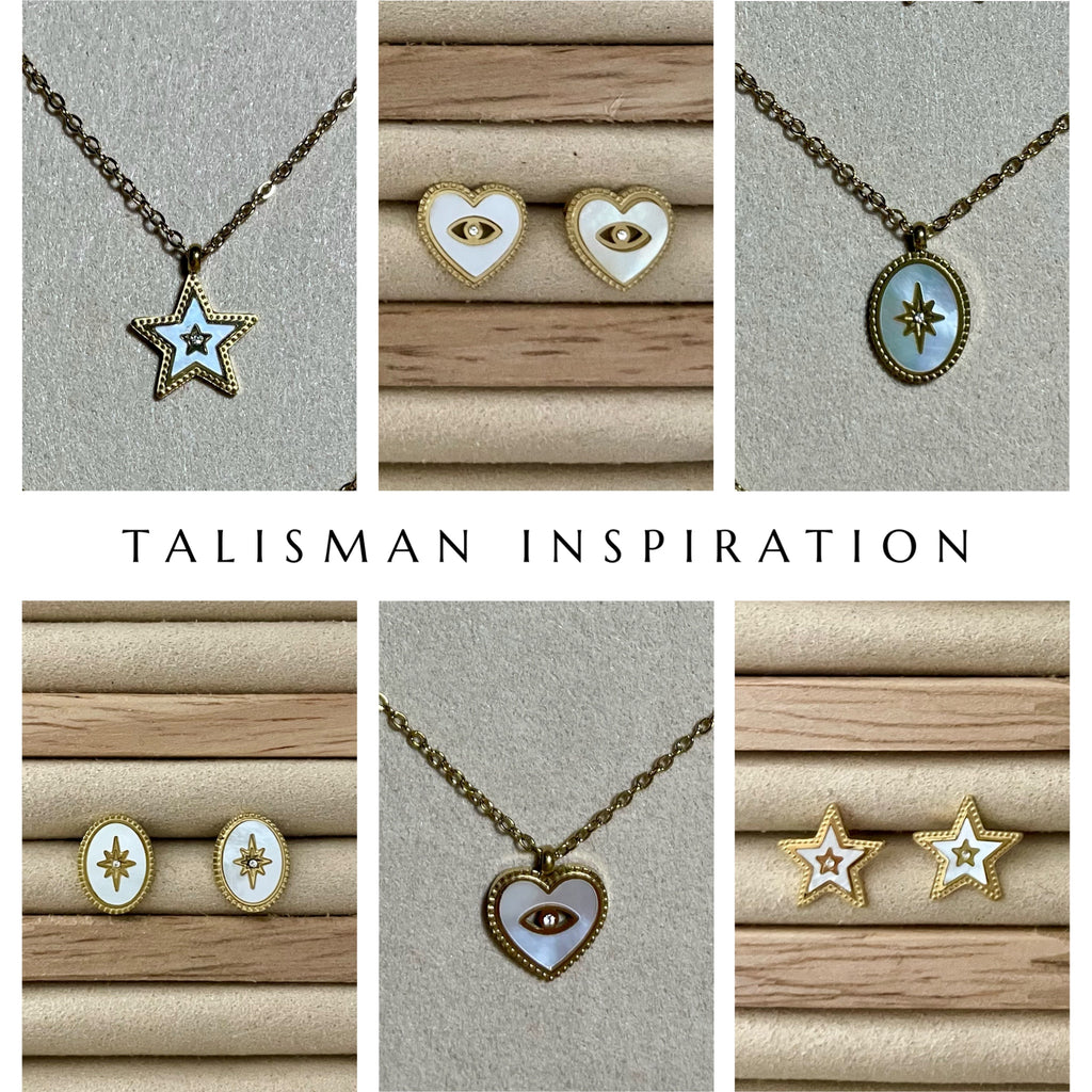 Pendientes talismán ovalados