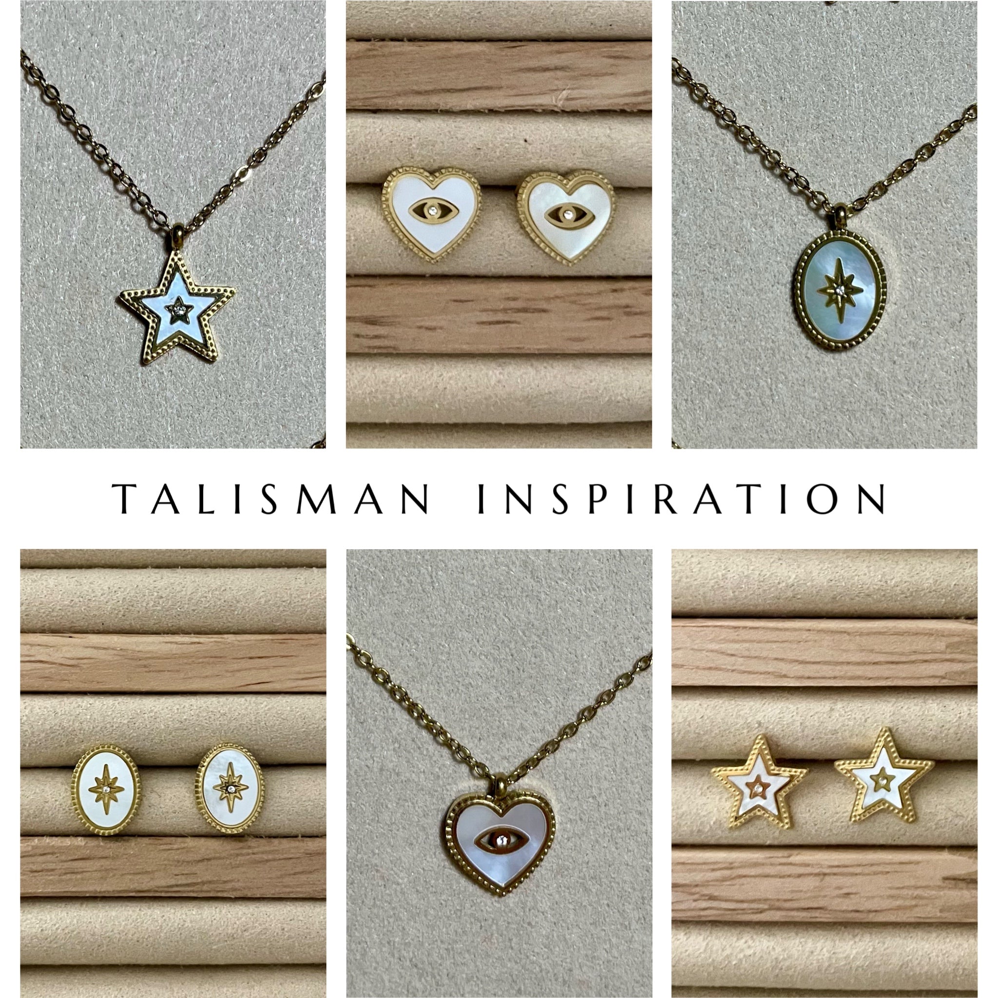 Pendientes talismán ovalados